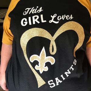 Black and Gold Saints Shirt